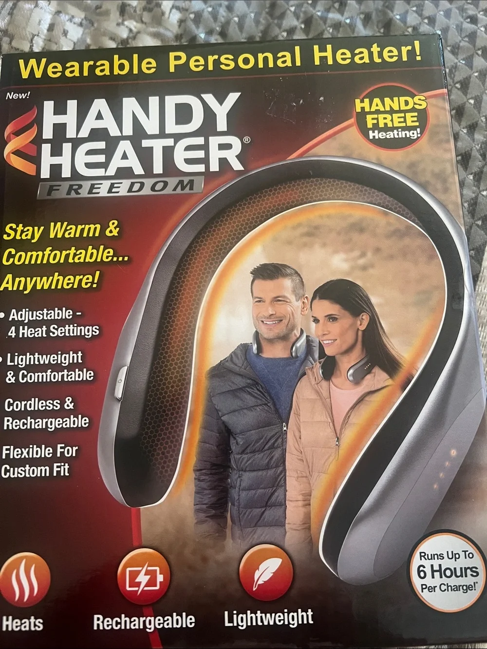 Persona Handy Heater Freedom Wearable Personal Heater — Gray & Black